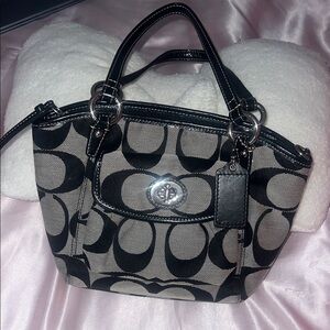 Black and Gray Designer Tote Bag